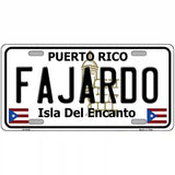 Fajardo Puerto Rico Metal Novelty License Plate 12" x 6" (LP)