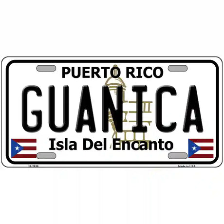 Guanica Puerto Rico Metal Novelty License Plate 12" x 6" (LP)