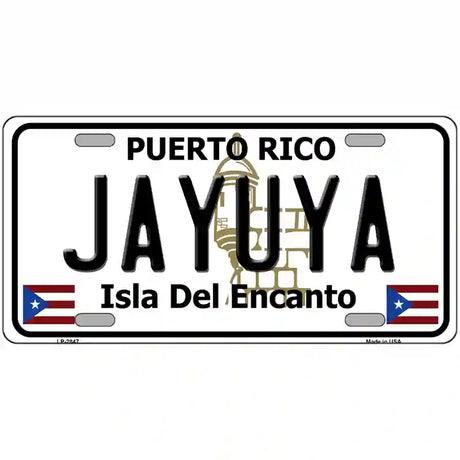 Jayuya Puerto Rico Metal Novelty License Plate 12" x 6" (LP)