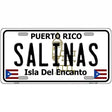 Salinas Puerto Rico Metal Novelty License Plate 12" x 6" (LP)