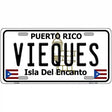 Vieques Puerto Rico Metal Novelty License Plate 12" x 6" (LP)