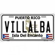 Villalba Puerto Rico Metal Novelty License Plate 12" x 6" (LP)