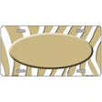 Gold White Zebra Gold Center Oval Metal Novelty License Plate 12" x 6" (LP)