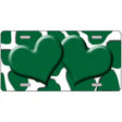 Green White Giraffe Green Centered Hearts Novelty License Plate 12" x 6" (LP)