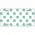 Mint White Polka Dot Metal Novelty License Plate 12" x 6" (LP)