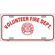 Volunteer Fire Department Metal Novelty License Plate 12" x 6" (LP)