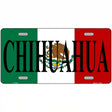 Chihuahua on Mexico Flag Metal Novelty License Plate 12" x 6" (LP)