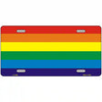 Rainbow Flag Metal Novelty License Plate 12" x 6" (LP)