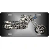 Chopper Skull Metal Novelty License Plate 12" x 6" (LP)