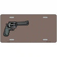 Gun Offset Customizable Metal Novelty License Plate 12" x 6" (LP)