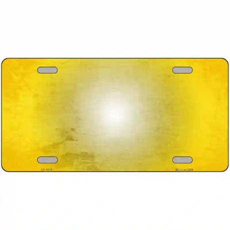 Yellow White Fade Scratched License Plate Metal Novelty 12" x 6" (LP)