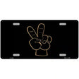 Peace Fingers Metal Novelty License Plate 12" x 6" (LP)