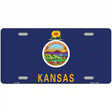 Kansas State Flag Metal Novelty License Plate 12" x 6" (LP)