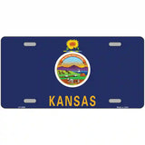 Kansas State Flag Metal Novelty License Plate 12" x 6" (LP)