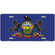 Pennsylvania State Flag Metal Novelty License Plate 12" x 6" (LP)