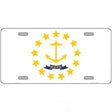 Rhode Island State Flag Metal Novelty License Plate 12" x 6" (LP)