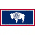 Wyoming State Flag Metal Novelty License Plate 12" x 6" (LP)