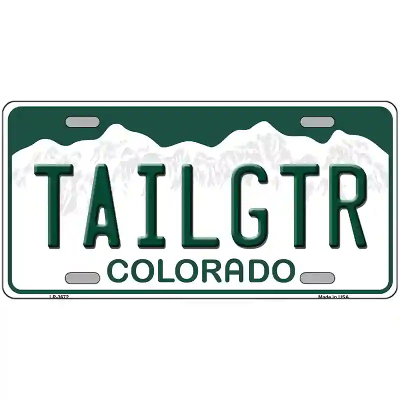 Tailgtr Colorado Novelty Metal License Plate 12" x 6" (LP)