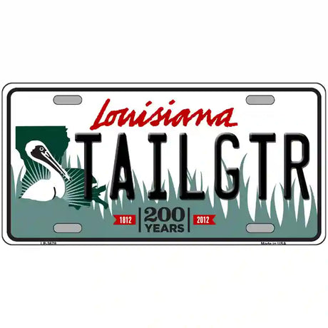 Tailgtr Louisiana Novelty Metal License Plate 12" x 6" (LP)