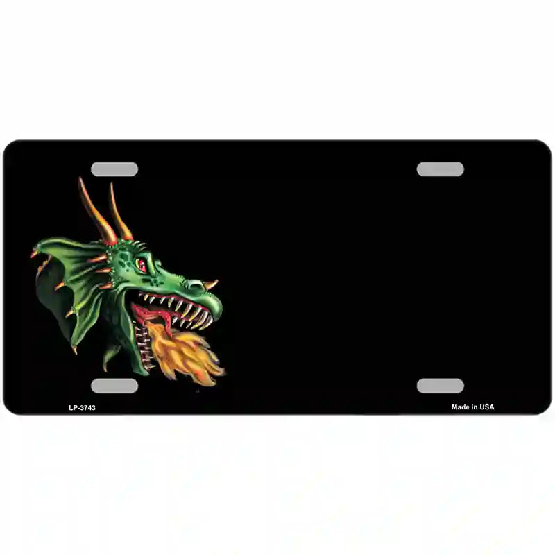 Dragon Offset Customizable Metal Novelty License Plate 12" x 6" (LP)