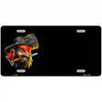 Pirate with Knife Offset Metal Novelty License Plate 12" x 6" (LP)