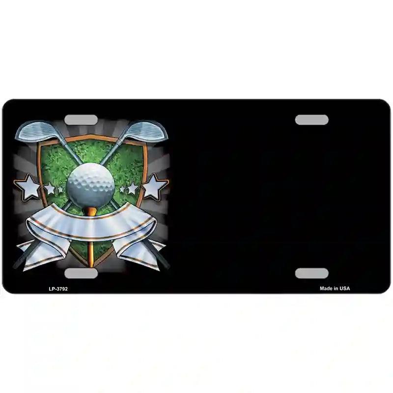 Golf Banner Offset Metal Novelty License Plate 12" x 6" (LP)
