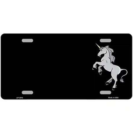 Unicorn Offset Right Metal Novelty License Plate 12" x 6" (LP)