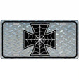 Maltese Cross Spider Web Metal Novelty License Plate 12" x 6" (LP)