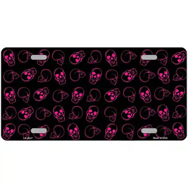 Purple Skulls Metal Novelty License Plate 12" x 6" (LP)