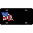 American Flag Offset Metal Novelty License Plate 12" x 6" (LP)