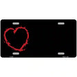 Heart Offset Metal Novelty License Plate 12" x 6" (LP)