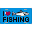 I Love Fishing Metal Novelty License Plate 12" x 6" (LP)