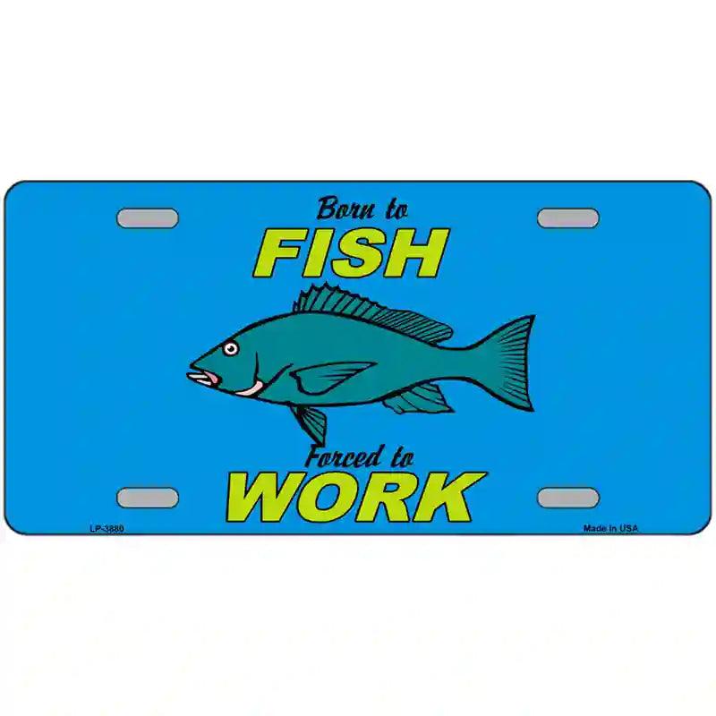 Born To Fish Metal Novelty License Plate 12" x 6" (LP)