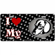 I Love My Daschund Metal Novelty License Plate 12" x 6" (LP)