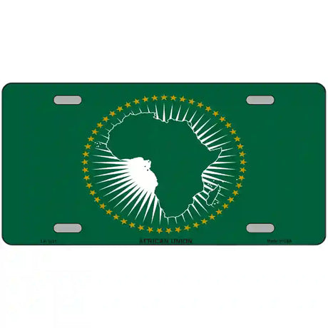 African Union Flag Metal Novelty License Plate 12" x 6" (LP)