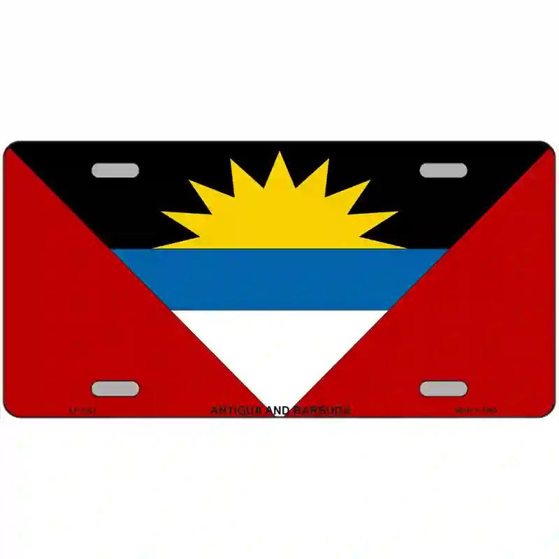 Antigua & Barbuda Flag Metal Novelty License Plate 12" x 6" (LP)