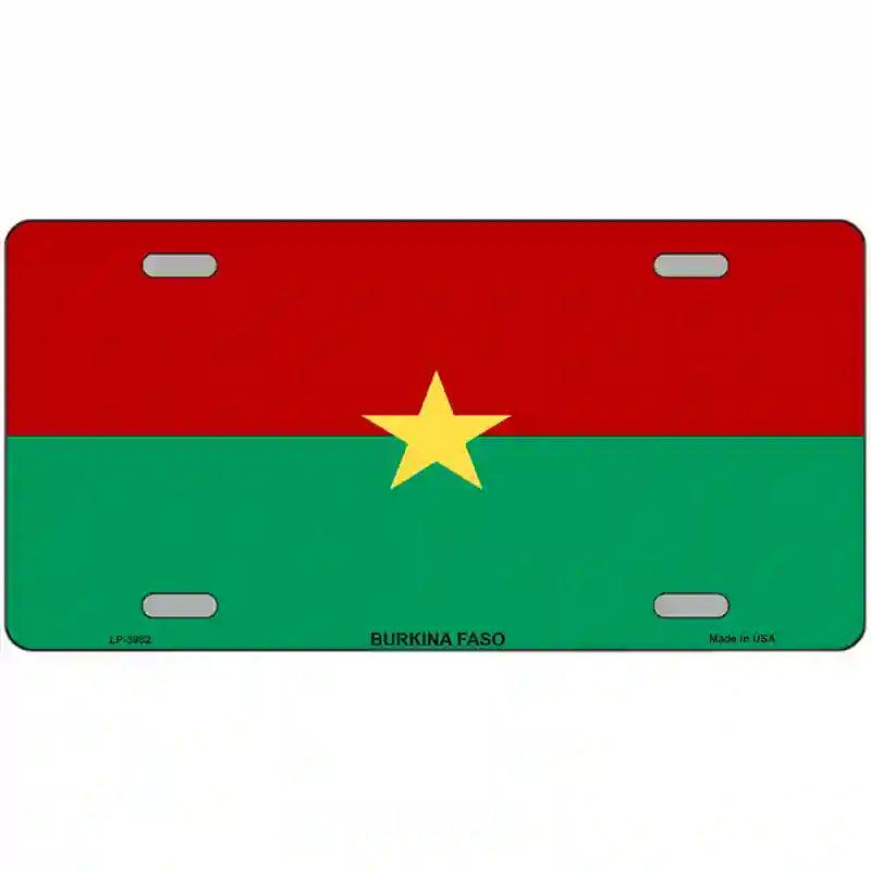 Burkina Faso Flag Metal Novelty License Plate 12" x 6" (LP)