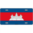 Cambodia Flag Metal Novelty License Plate 12" x 6" (LP)