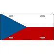 Czech Republic Flag Metal Novelty License Plate 12" x 6" (LP)