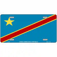 Congo Democratic Republic Flag Metal Novelty License Plate 12" x 6" (LP)