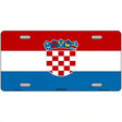 Croatia Flag Metal Novelty License Plate 12" x 6" (LP)