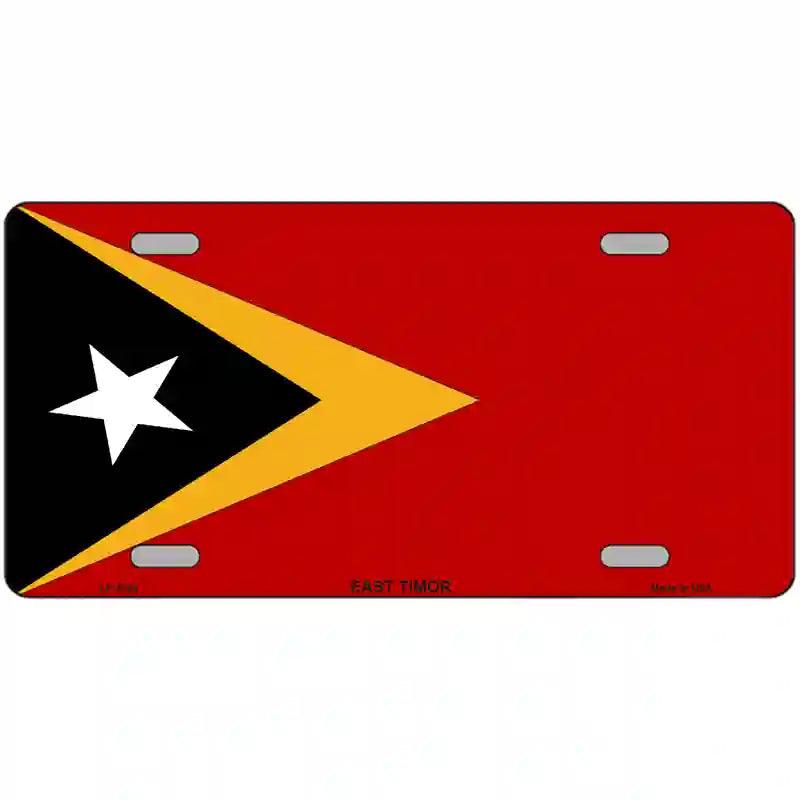 East Timor Flag Metal Novelty License Plate 12" x 6" (LP)