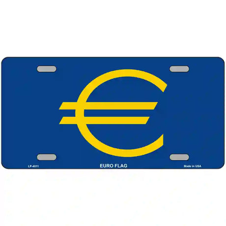 Euro Flag Metal Novelty License Plate 12" x 6" (LP)