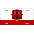 Gibraltar Flag Metal Novelty License Plate 12" x 6" (LP)