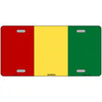 Guinea Flag Metal Novelty License Plate 12" x 6" (LP)