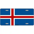 Iceland Flag Metal Novelty License Plate 12" x 6" (LP)