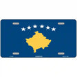 Kosovo Flag Metal Novelty License Plate 12" x 6" (LP)