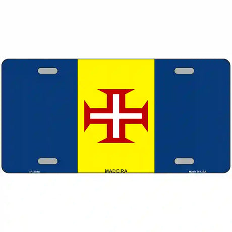 Madeira Flag Metal Novelty License Plate 12" x 6" (LP)