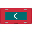 Maldives Flag Metal Novelty License Plate 12" x 6" (LP)