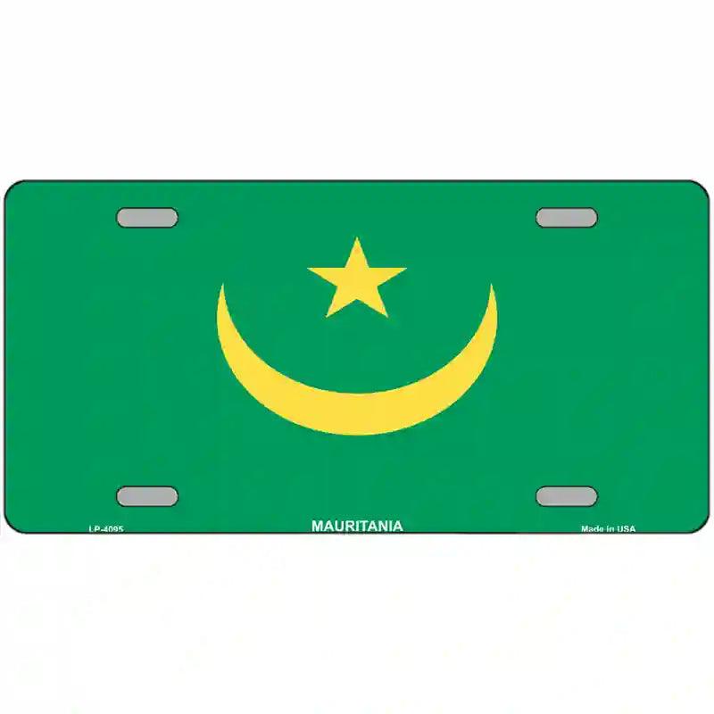 Mauritania Flag Metal Novelty License Plate 12" x 6" (LP)